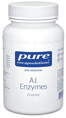 Pure Encapsulations - A.I. Enzymes - Pflanzliche Enzym-Kapseln mit Bromelain & Papain - 360 mg pro Tagesdosis - Vegan & Hypoallergen - 60 Kapseln