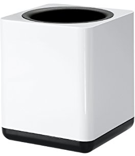 HAN Stifteköcher i-Line CHROME, eleganter, hochglänzender, stylischer Stiftehalter, für den modernen Schreibtisch, Büro Organisation, 17653-32, weiß/schwarz