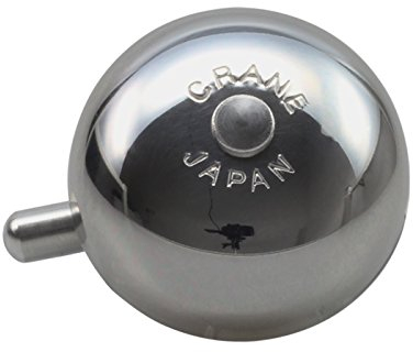 CRANE Bell Co. Fahrradklingel Mini Karen W Die Cut Mount, Silber Poliert, CR-MKNDC-PL
