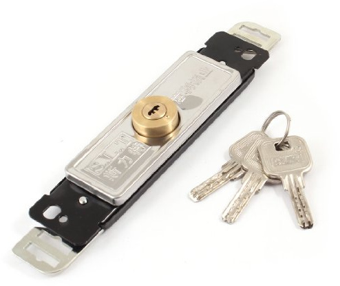Aexit Brass Metal Cabinet Hardware Roller Shutter Door Lock 8.1 Length for Store Locks Warehouse Garage