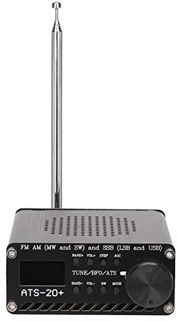 ATS-20 Si4732 Full Band Radio Receiver, FM AM LW SW World Band Receiver with Speaker, Antenna, Aluminum Alloy Case Portable Shortwave Radio Receiver for Outdoor Camping Home