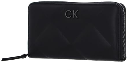 Calvin Klein Re-Lock Quilt Zip Around Wallet CK Black