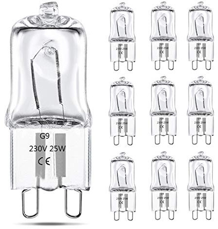 OPASOLAR Lampada alogena G9 40w confezione da 10 lampadine a capsula pin base lampada lampadina a incandescenza illuminante 220-240V dimmerabile bianco caldo