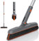 eazer Grout Brush with Long Handle - Upgrade, 180°Rotation Tile Grout Cleaning Tool, V-Shape Shower Scrubber Cleaner Stiff Bristle for Cleaning Bathroom Wall, Baseboards, Tile Floors - 53in
