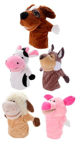 JOINPAYA 5st Tierische Marionette Handpuppen Für Kinder Puppen Mit Beweglichem Mund Puppe Mit Beweglichem Mund Spielzeug Für Kinder Handpuppe Spielzeug Kinderspielzeug Pp Baumwolle