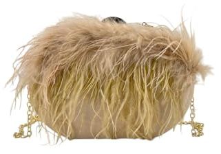 MODELISA - Bolso Clutch Cadena Hombro Cartera De Mano Boda Noche Fiesta Evento Mujer (Beige)