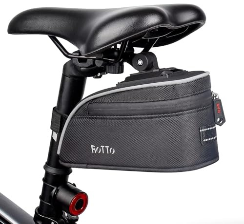 ROTTO Bike Seat Bag Bicycle Saddle Pack with Quick Release Bracket for Road and Mountain Bike 1.5L