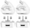 USB Plug Charger 4 Pack Uk 3 Pin Adaptor UK Wall 5V 1A Fast Charger Compatible With iPhone 15/14/13/12/11, Samsung Galaxy, iPad Pro, Huawei, OnePlus, Mobile Phones and More (White)