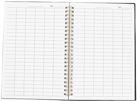 ZUNOXAZ Carnet de Comptabilité et Design Élégant avec Pages Lignées Horizontales, Couverture Pp Noire, pour Suivi Détaillé des Dépenses Écriture Fluide en Entrepôts et Écoles