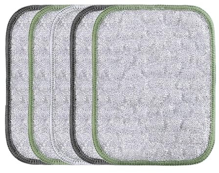 Lpsdssre Chiffons de vaisselle en fil métallique pour vaisselle humide et sec, chiffon de vaisselle réutilisable, multifonction, rinçage rapide, 16 x 12 cm, pour poêle, gril, four, vaisselle, évier