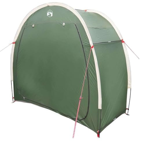vidaXL Bike Storage Tent with Roof Green 210 x 90 x 174 cm, Biking Gear Shelter, Cylindrical, Portable Bike Storage Tent, Outdoor Cycling Accommodation, Event Protection