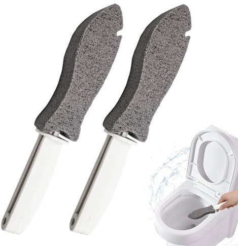 2 Pack Pumice Stone for Toilet Cleaning, Toilet Pumice Stone with Handle