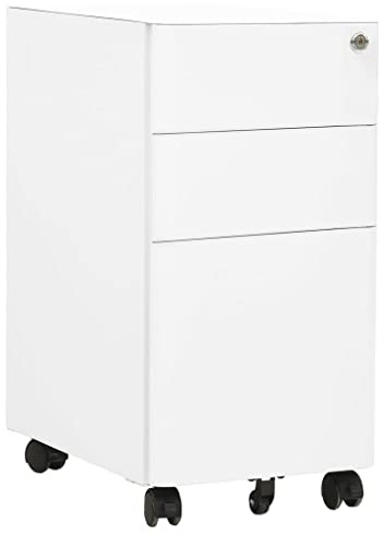 Genérico Armario archivador móvil Acero Blanco 30x45x59 cm,Mobiliario,Armarios y Almacenamiento,Armarios archivadores,335982