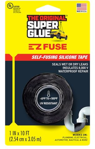 Super Glue The Original 15408 E-Z Fuse Tape, black, 1 inches width x 10 feet length