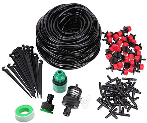 Kalalary 15M Bewässerungssystem Bewässerung Kit -Micro Drip System Bewässerungs nebelendes Kühlsystem beschmutzt Ausrüstungs Gartenbewässerung für Landschaft, Flower Bed