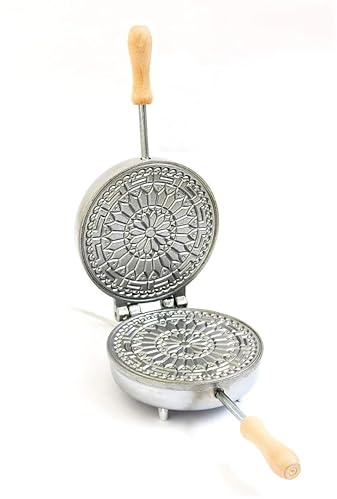 CBE Elettrodomestici Biscottiera Elettrica Rosone n. 8090100 Biscotera eléctrica AM8090100 Rosetón Redondo Fino, Aluminio, Cromado