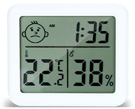 Livired Termometro Ambiente Interno, Mini Igrometro Termometro Digitale, LCD Misuratore Umidità Ambiente, per Ufficio, Casa, Garage,Stanza del Bambino