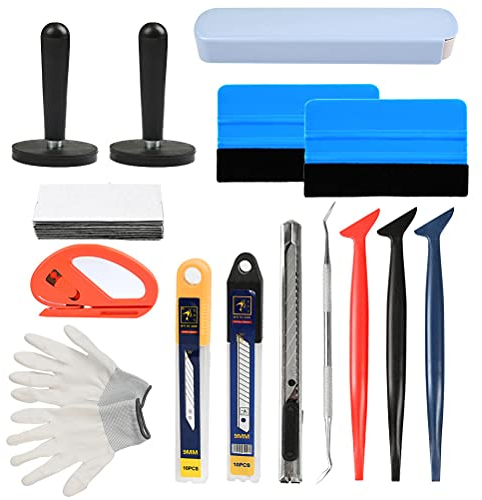 42 Teiliges Folierungs Werkzeug Kit Auto Folierung Set für Car Wrapping,Vinyl Werkzeug Kit Rakel Set Vinyl Wrapping Tool Rakel für Autofolie,Folienwerkzeug für Autofolien Tönungsfolie Lackschutzfolie