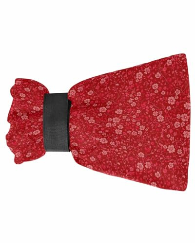 Outdoor Faucet Covers for Winter Christmas Winter Plants Red Flowers Linen Texture 1 Pack Spigot Cover for Freeze Protection Reusable Insulated Outside Hose Bib Covers, 9.8 H x 7.1 W