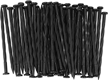 50pcs nylon paesaggio ancoraggio di ancoraggio | Posta di confine a spirale peroch/barriera/tenda vegetale | Pali da giardino arrugginite per il terreno e il tappeto erboso