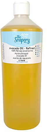 Avocado Oil - 1 Litre Refined Cosmetic Grade for Massage, Aromatherapy, Soap and Natural Skin Care