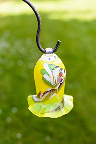 Gardecor Rosenkugel auf Stab – Handgemachte Garten Dekoration für Ihren Garten, hohe Qualität. Alle unsere Deko Garten Kugeln sind Winterfest und aus höchster Qualität (Gelb)