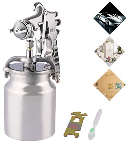 Professionelle Lackierpistole Sprühpistole Farbsprühsystem, rostfreier Stahl，1,8 mm Düse,Farbspritzpistole für Automobil, Haushalts und Möbel