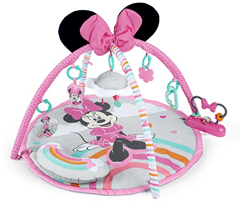 Bright Starts Disney Baby MINNIE MOUSE Forever Besties Activity Gym with Music and Lights, Pink, Newborn+