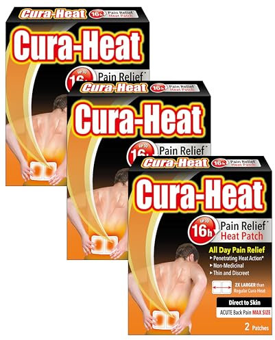 Cura-Heat Back Pain MAX Size Direct-to-Skin, Pack of 6