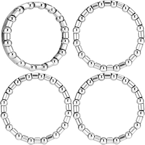 VANSIHO 5/32 x 16-Balls Bike Headset Crank Bearings-4PCS Stainless Steel Axle Wheel Ball Frame Bearings, Bicycle Ball Bearings Retainer for Mountain/Kids/Low Speed Bikes