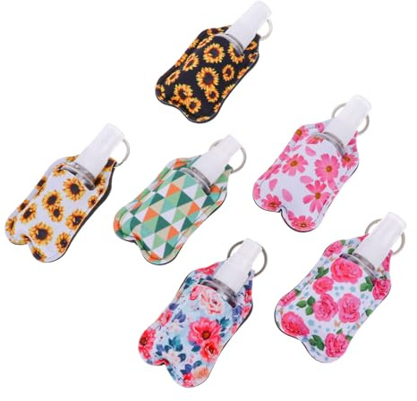 MAGICLULU 12sets Neoprene Travel Toiletries Bottles Reusable Bottles for Liquid Lotion Airtight Portable Travel Keychain Cover for Men Women