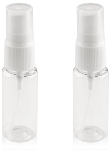 GLADFRESIT 2PCS Mini Spray Bottles, Reusable Leak-proof Transparent Plastic Travel Spray Bottle Set, Refillable Container for Cosmetics Essential Oils Fragrances, Detergents