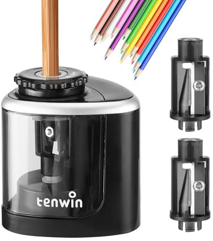 Elektrischer Bleistiftspitzer, batteriebetriebener Automatisierter kabelloser Spitzer mit langlebiger Klinge zum schnellen Anspitzen für Alle Dicke Dünne Stifte Buntstifte