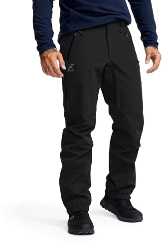 RevolutionRace Cyclone 3L Shell Pants da Uomo, Pantaloni Impermeabili con Riflettori Recco per l'escursionismo, Black, M