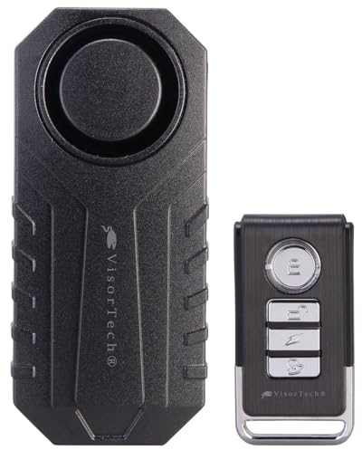 VisorTech Fahrrad Alarmanlage: Ultrakompakter Anti-Diebstahl-Alarm für Auto und Fahrrad mit 113 dB (Autoalarmanlage, Autoalarm, Fahrradschloss)