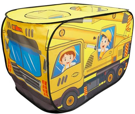 Pop Up Play Tent for Boys and Girls, Polyester Kids Play Tent, Folding Indoor Outdoor Activities Toddler Playhouse Tent, Car Style Children Play Tent with Storage Bag for Children and Kids Parties
