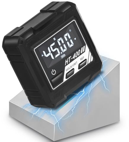 Digitaler Winkelmesser mit Magnetfuß Digitale Wasserwaage LCD Display Digitaler Neigungsmesser Schreinern Kfz-Mechanikern für Holzbearbeitung Autoreparatur Werkzeugmaschinenbedienung
