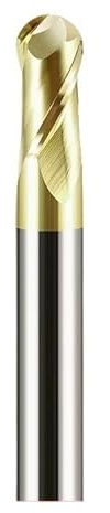 Fraise sphérique spéciale en alliage de titane HRC68, série, acier au tungstène, 2 dents, carbure(R3x12x150x6D)