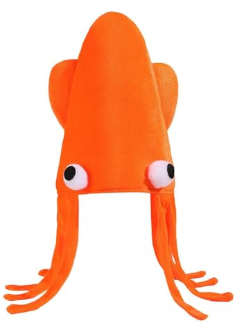 Gorros Divertidos Disfraz de Calamar de Felpa Transpirable