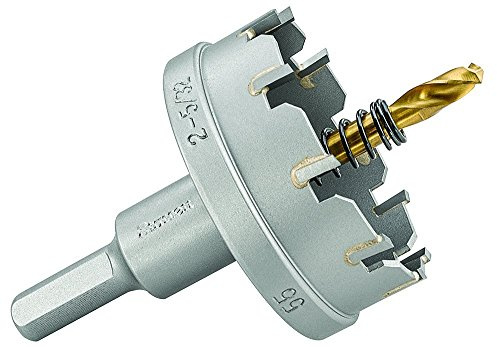 Starrett Tungsten Carbide Tipped Hole Saw - SM55 Sheet Metal Cutter With Arbor & Pilot Drill Bit - For Drilling Stainless Steel Aluminum Alloy - 55 mm