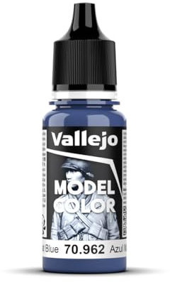 Vallejo Model Color Acrylic Paint, Flat Blue, 18 ml, Self-Leveling, BSL System for Modeling and Miniatures