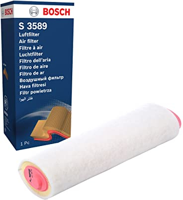 Bosch S3589 Car Air Filter - Separates Particles from the Air Intake - Moisture-resistant plus High Tensile Strength
