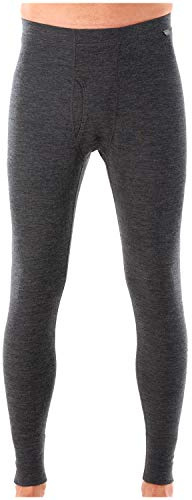 MERIWOOL Mens Base Layer 100% Merino Wool Thermal Pants Charcoal Gray