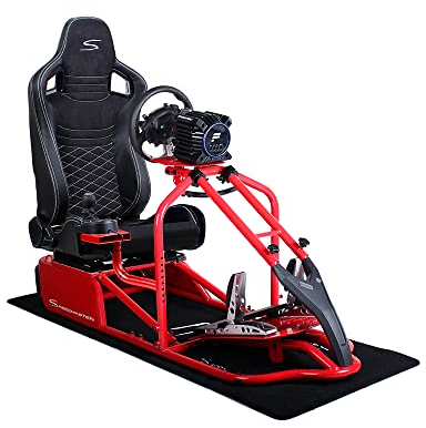 SPEEDMASTER ® Pro Rot - Carbonfaser Optik Schwarz - Rennsitz - PS4 XBOX - Simracing - simulator