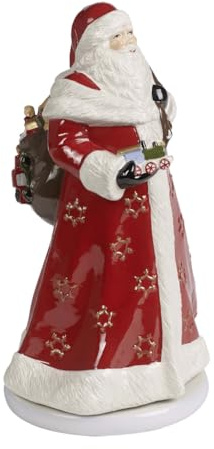 Villeroy & Boch Christmas Toy'S Memory Babbo Natale Rotante, Figura Girevole, Porcellana Dura, Metallo, Multicolore, 17.5 X 20 X 34