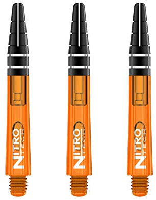 RED DRAGON Nitrotech Kurzschaft – Orange – 3 Sets pro Packung (9 Stäbe insgesamt)