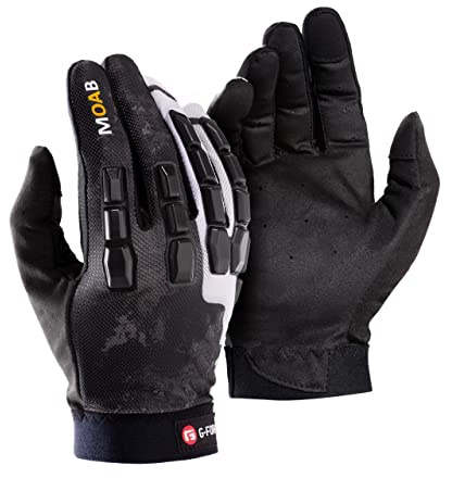 G-Form Moab Mountain Bike Handschuhe - Radhandschuhe für Mountainbiking und Dirtbiking - Schwarz/Weiß, Erwachsene Medium