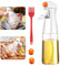 KoGiio Spruzzatore di Olio, 7 Oz / 200 ml Dispenser Spruzzatore di D'oliva Olio, con 2 Ugelli, con Pennello, Nebulizzatore Olio/Aceto, Bottiglia Spray per Olio per Cucinare/BBQ/Pasta/Insalata-Bianco