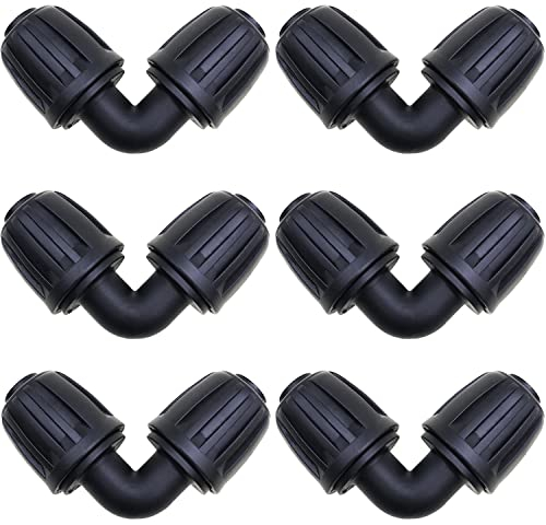 Accessoires d'irrigation, CTRICALVER 6 Pcs Connecteurs Coudés, Raccord Arrosage 16 mm, Connecteur de Tuyau D'irrigation de Jardin, pour connecteurs d'irrigation de Jardin Tuyau PE