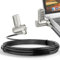 AboveTEK Laptopschloss 3-in-1 Laptop Sicherheitskabelschloss - 2 m Laptop-Kabelschloss, Kompatibel mit K-Slot, Nano & Wedge Slot – Zurücksetzbares 4-stelliges Stahlschloss mit 360° Drehkopf